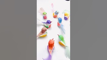DIY Birds, Cotton Bird, 3D Bird Craft Paper Bird Easy #amydiycraft #diy #paperbirds