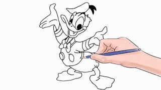 How to Draw Donald Duck Easy Step by Step