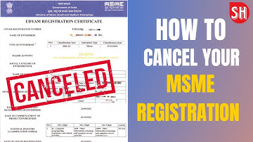 How To Cancel Msme Registration । Udyam Registration Cancellation Online
