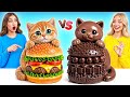 الغذاء الحقيقي مقابل الغذاء الشوكولاته التحدي حيل طبخ بسيطة Multi DO Challenge 