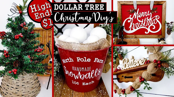 $1 HIGH END DOLLAR TREE CHRISTMAS DIY'S 🎄| CHRISTMAS HOME DECOR IDEAS
