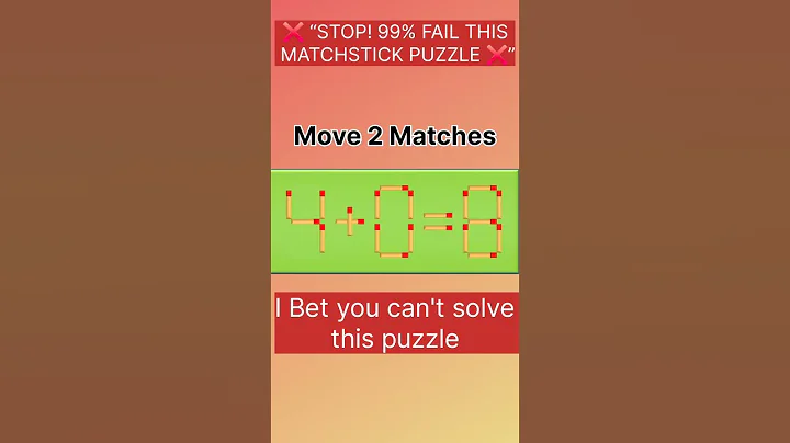 Only 1% Can Solve This Matchstick Puzzle – Are You Smart Enough?
