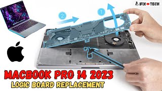 Apple MacBook Pro How to Remove MOTHERBOARD  - 14 Inch 2023 Step-by-Step Guide Tutorial