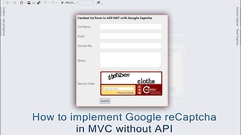 How to implement Google reCaptcha in asp.net MVC application without API