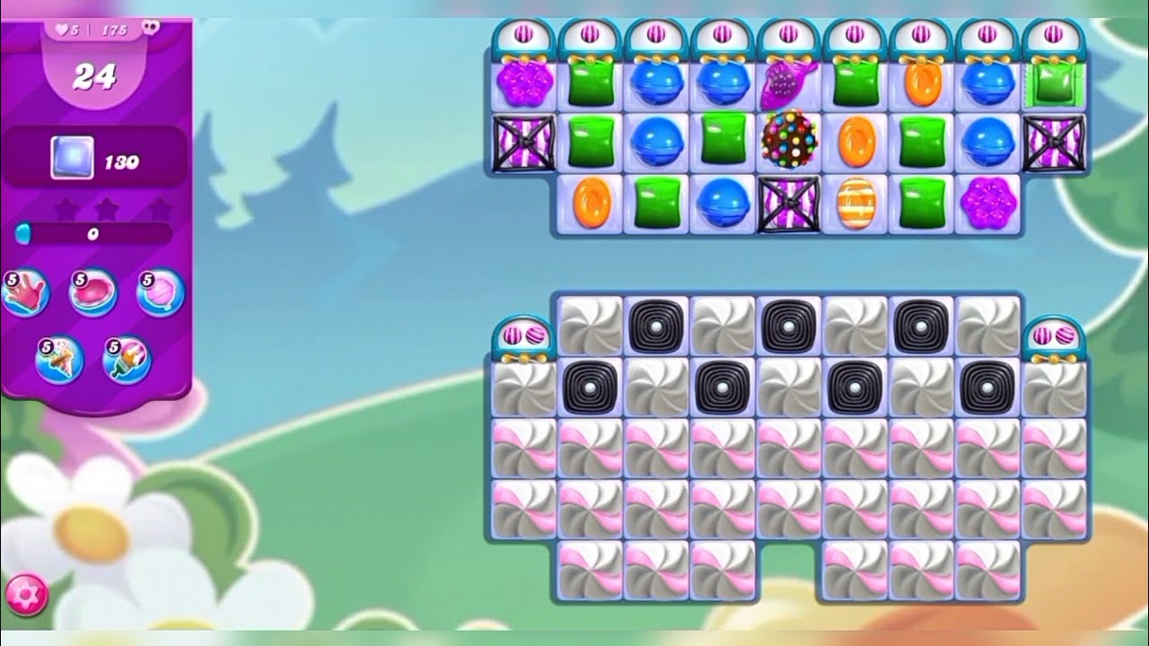 Candy Crush Saga SPECIAL LOLLIPOP MEADOW - Hard Level 175 ⭐⭐⭐