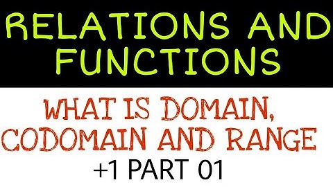 #PLUSONE #RELATIONS_AND_FUNCTIONS | WHAT IS DOMAIN , RANGE , CODOMAIN |