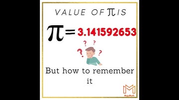 How to remember Value of Pi. Easy way to learn