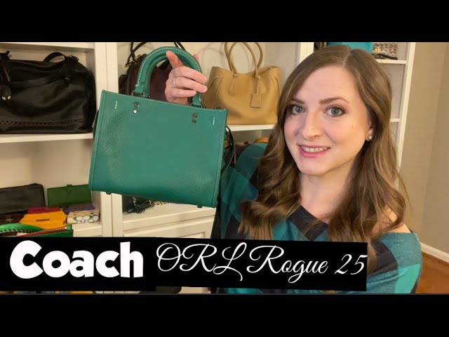 Coach Rogue 25 Black Tea Rose, BAG REVIEW, Mod Shots, Up Close