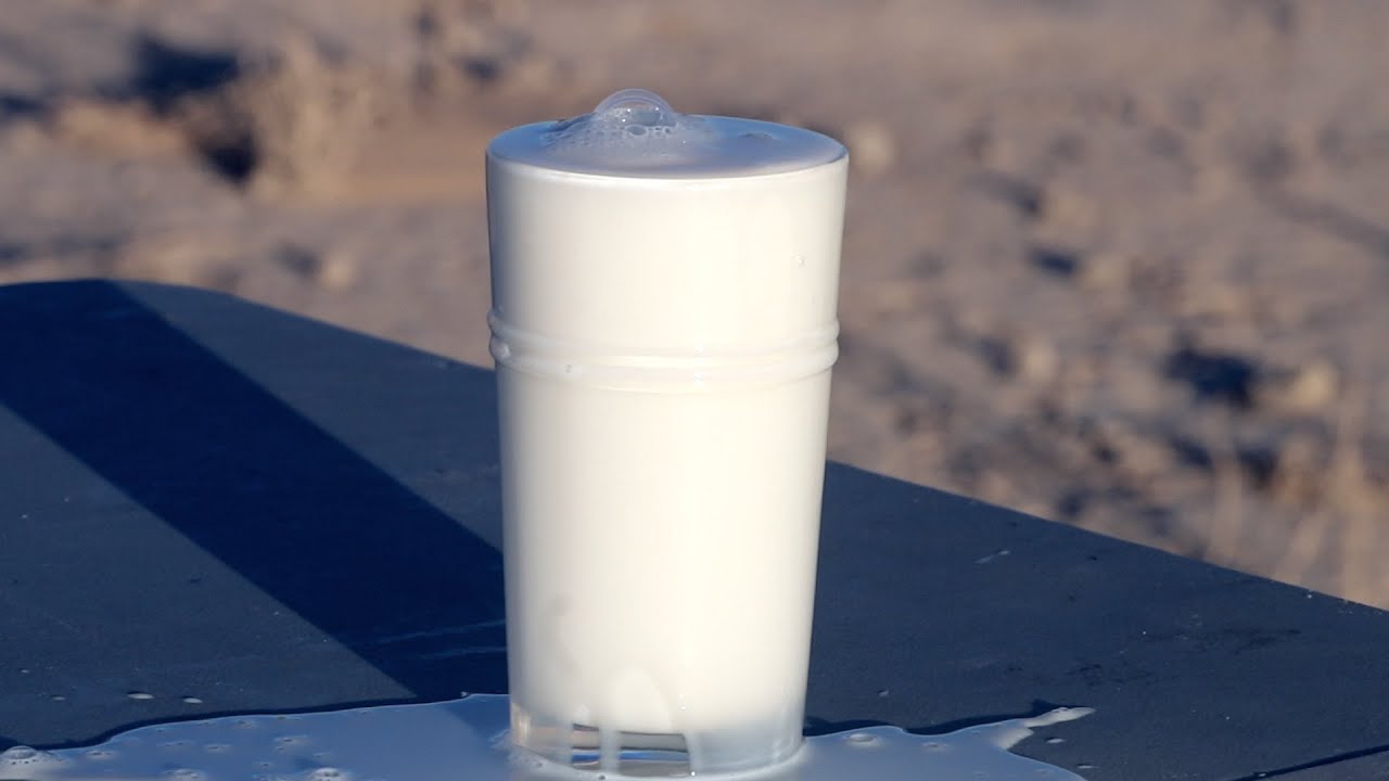 Tall glass of milk