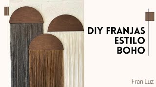 DIY Decorando parede com franjas boho .