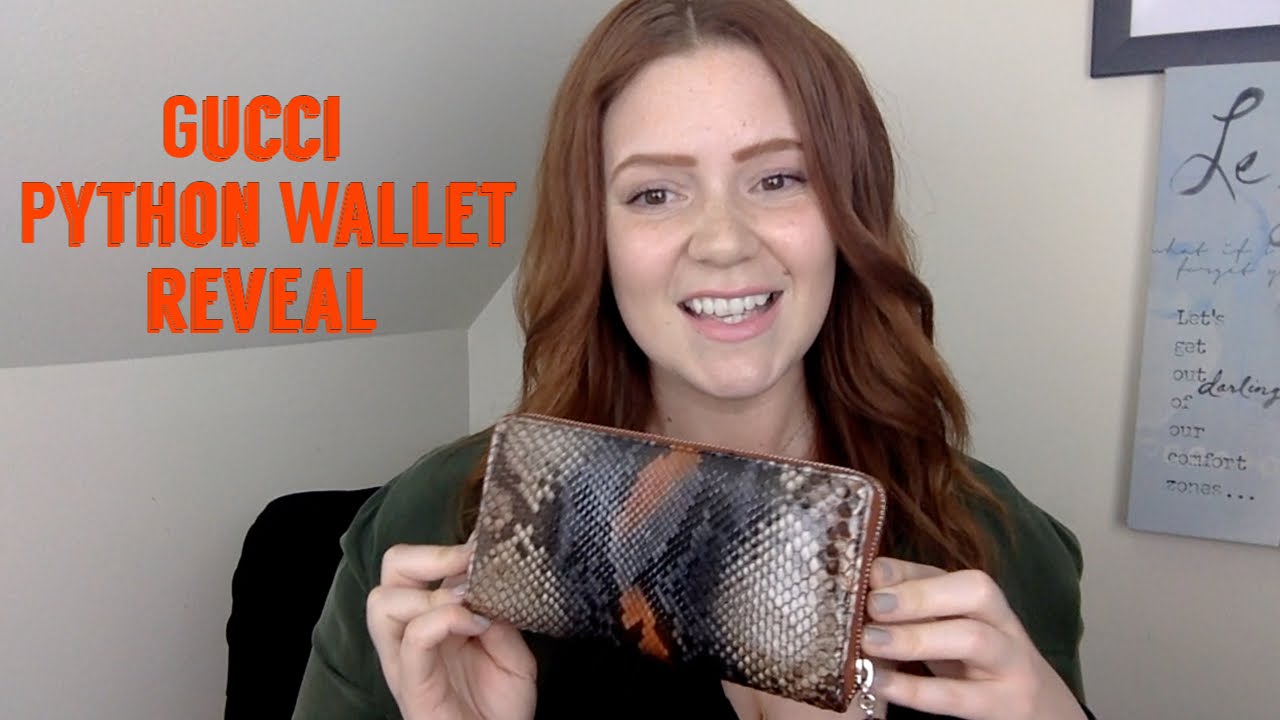 snakeskin wallet gucci