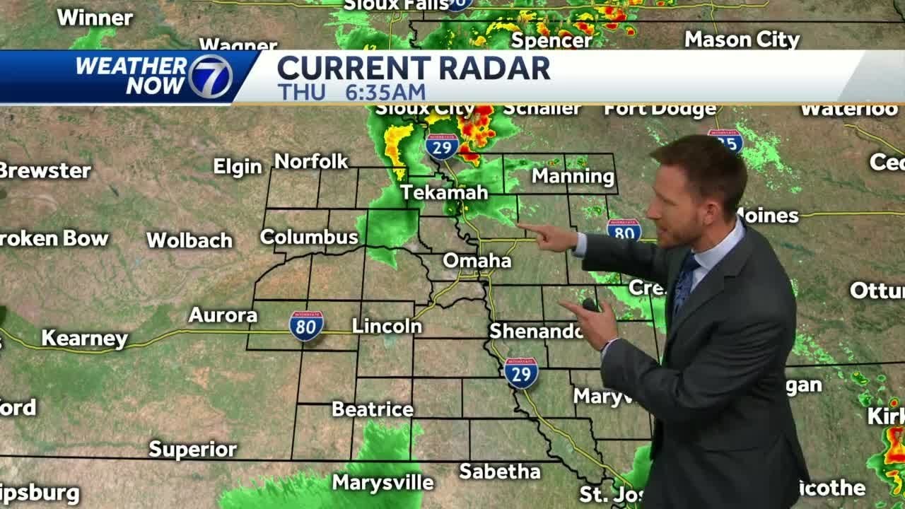 Small rain and storm chances early Thursday then again late today - YouTube