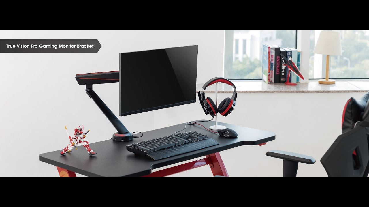 True Vision Pro Gaming Monitor Arm TV39-C012U - YouTube