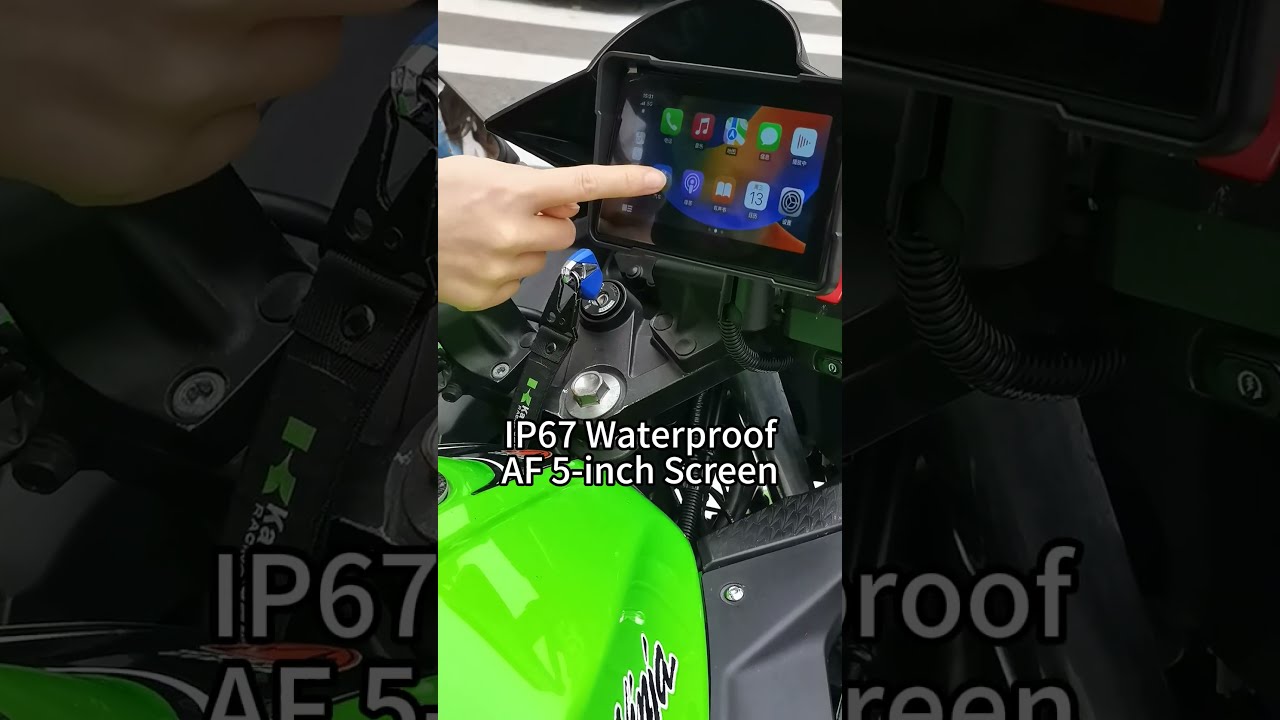 IP67 Waterproof Motorcycle Screen With CarPlay Android Auto