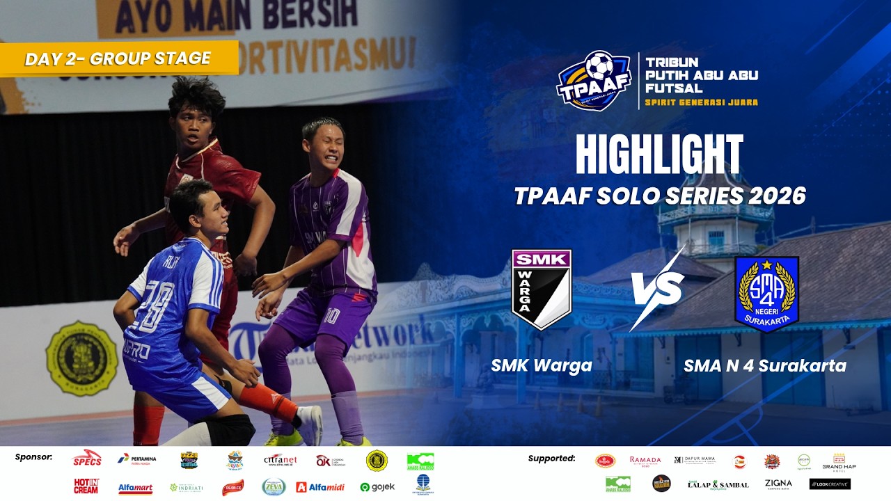 Highlight Tribun Putih Abu-Abu Futsal Solo Series 2026 | SMK Warga Surakarta vs SMA N 4 Surakarta