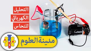 Lab 360 Arabic | مدينة العلوم  | تجارب علمية ممتعة وسريعة | التحليل الكهربائي للنحاس