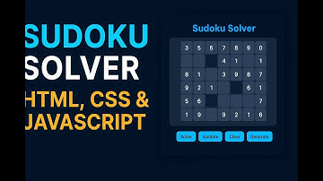Sudoku Solver Website using HTML, CSS & JavaScript | Build Sudoku Game with Auto Solver #project #js
