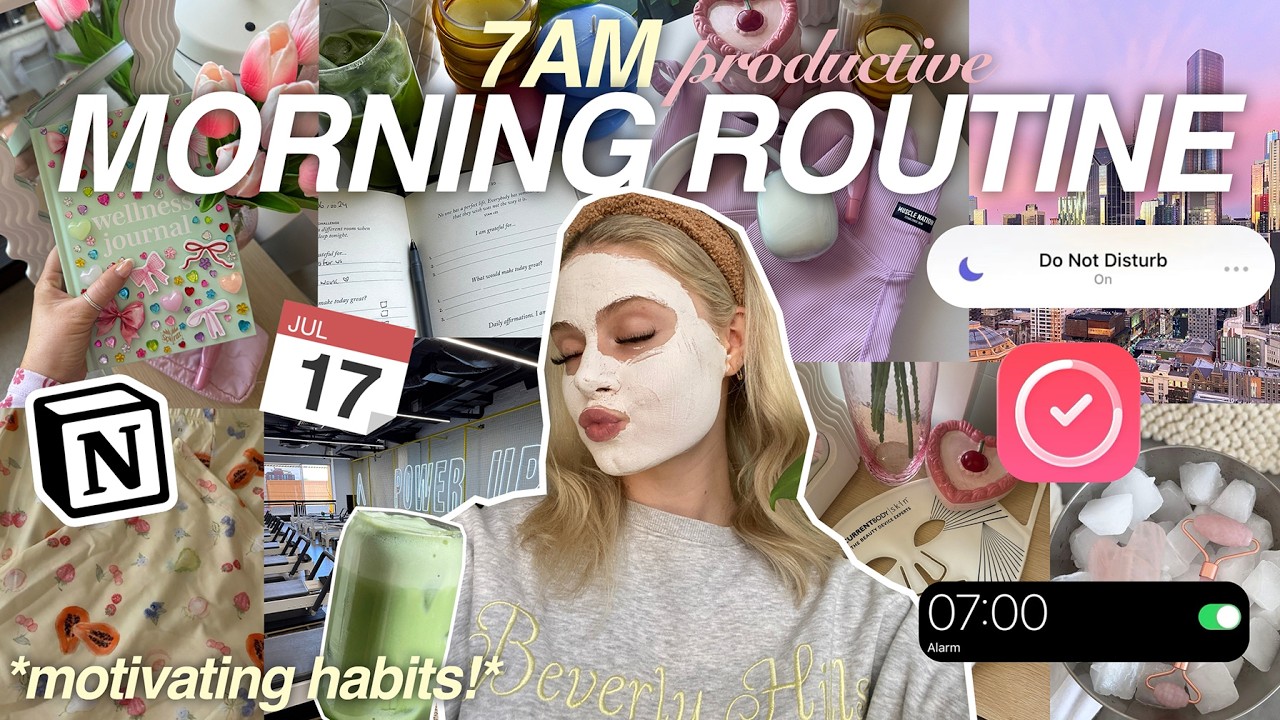 Продуктивная утренняя рутина в 7 утра ☀️🍵🌷| (привычки и ритуалы, изменившие мою жизнь) ✨