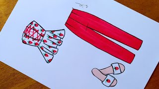 تعليم رسم أزياء صيف سهلة جدا للمبتدئين | رسم أزياء كاجوال | رسم سهل
