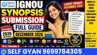 MEDSP 51 MACSR IGNOU Synopsis Submission Full Guide December 2026, IGNOU project IGNOU dissertation