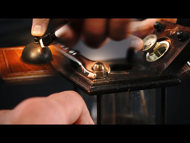 ASMR Disassembling and cleaning an old grinder (no talking)
