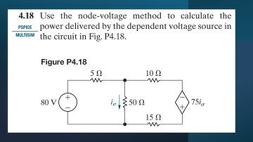 Problem 4.18 (Nilsson Riedel) Electric Circuits 12th Edition - Node-Voltage Method