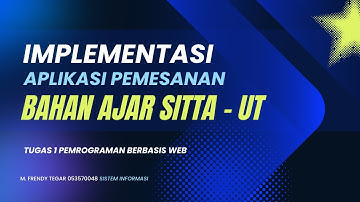 Tugas 1 PBW | Web Pemesanan Bahan Ajar SITTA Universitas Terbuka