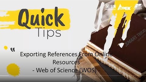 Exporting Web of Science WOS