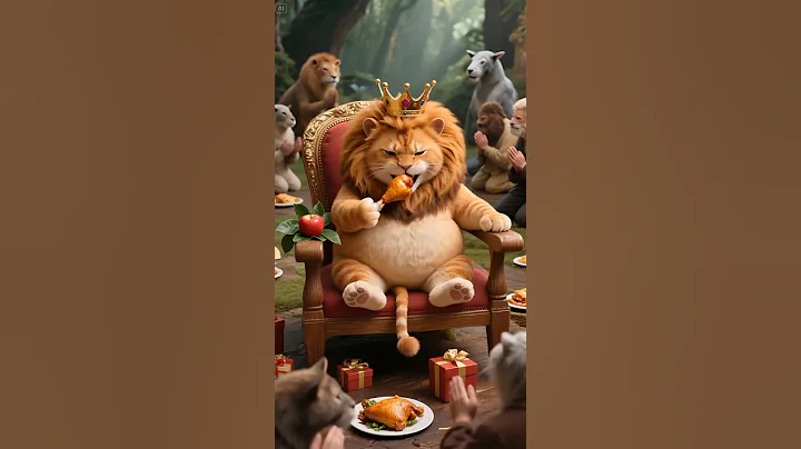 Watch the video about Beautiful golden cat became a king of forest #funny #catvideos #animals #catshorts