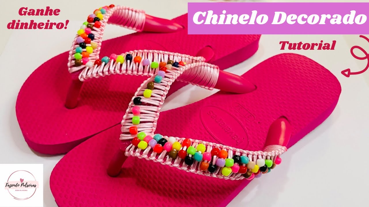 CHINELO DECORADO EM MACRAME | PASSO A PASSO | DIY