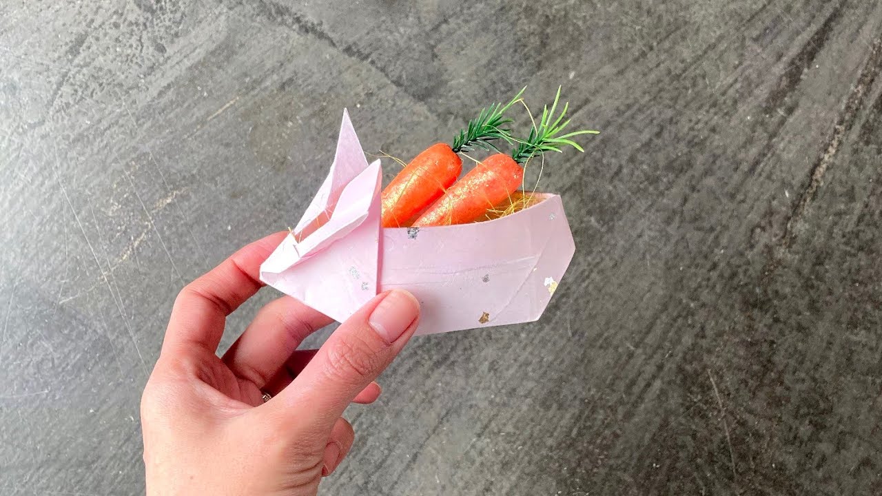 Origami Tutorial Rabbit Box - YouTube