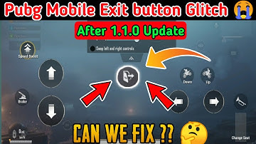 pubg exit button glitch after 1.1.0 update |  fix pubg exit button |  pubg mobile exit button glitch