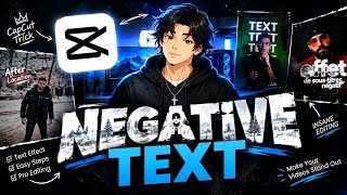 How to Add Negative Text Effect in CapCut | Negative Text Tutorial