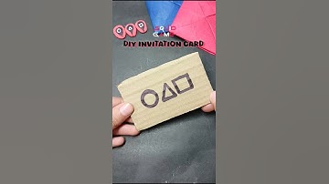 Squid Game DIY Invitation Card : Who Will You Take To The Game??#squid game#tutorial#shorts