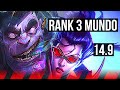 Dr mundo vs vayne top  rank 3 mundo 703 1000 games godlike  euw grandmaster  149