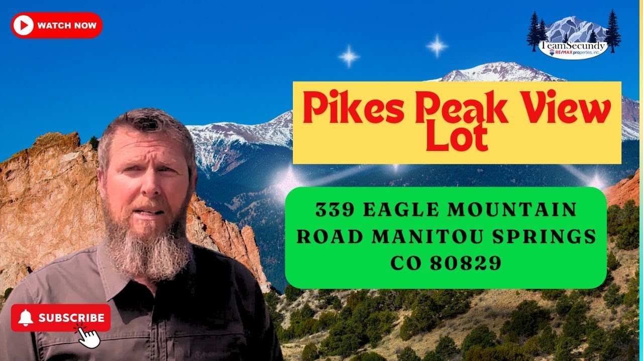 339 Eagle Mountain Road Manitou Springs CO 80829 | Pikes Peak View Lot | Crystal Park
