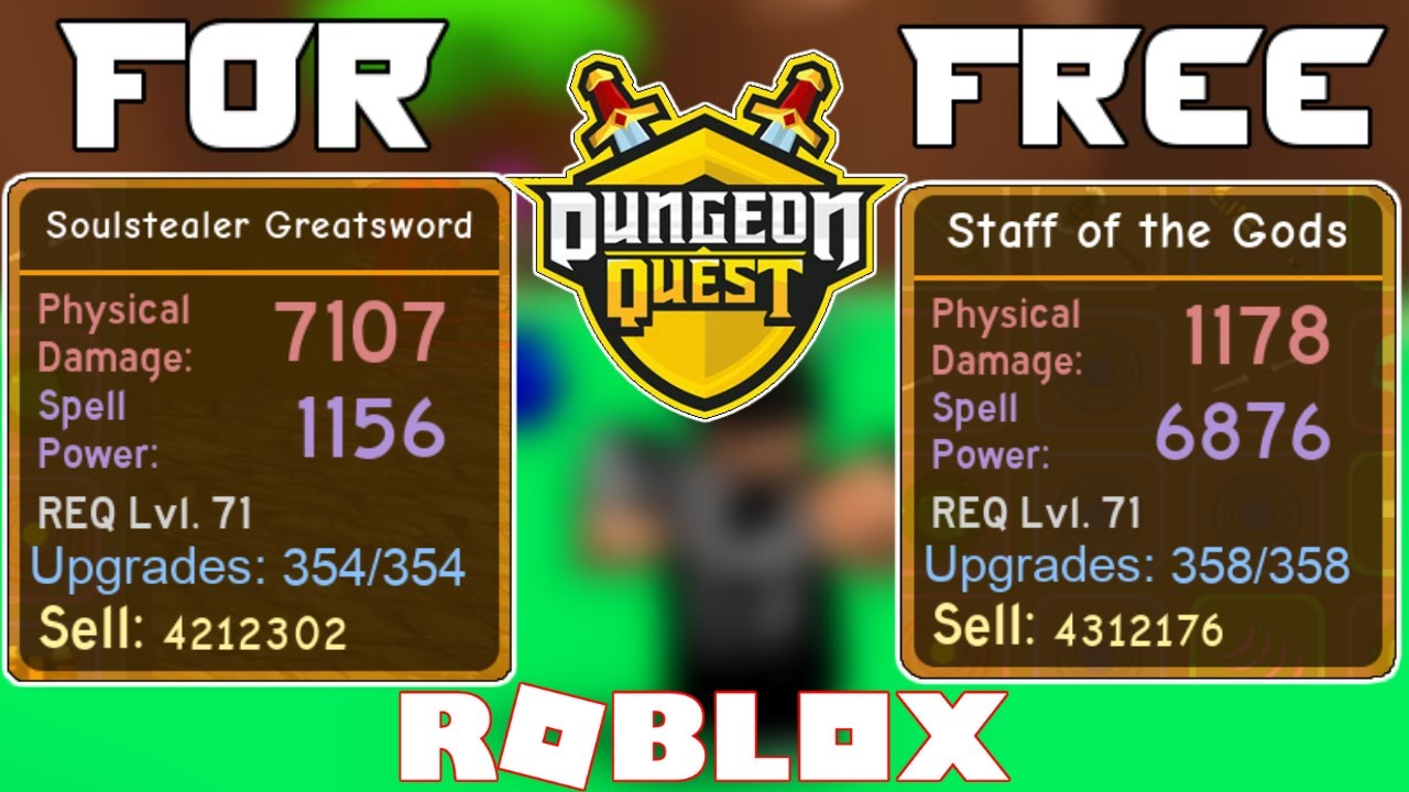 How To Get Free Legendary Items In Dungeon Quest Youtube - roblox dungeon quest legendary items buxgg youtube