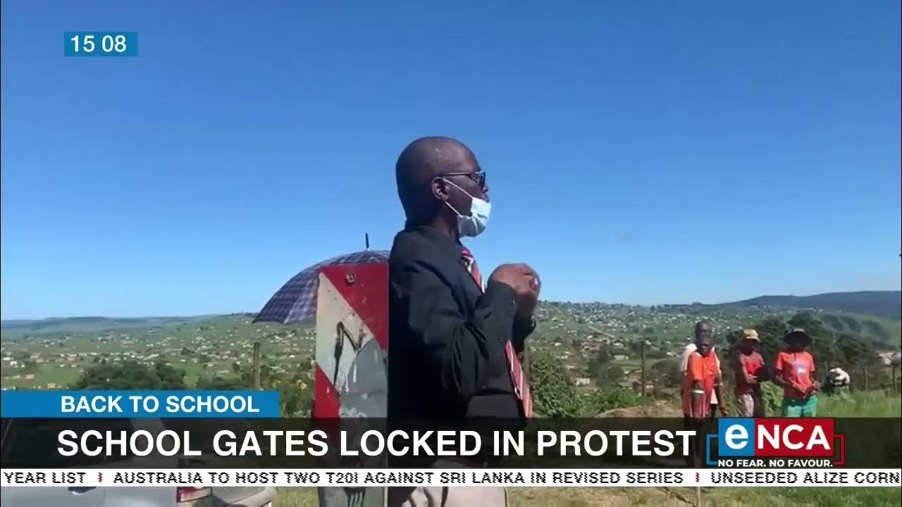 School gates locked in protest YouTube