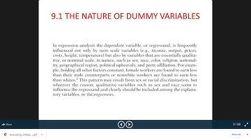Dummy Variable Regression Models (Part-I) (Textbook: Basic Econometrics 4th edition by D.N Gujrati)