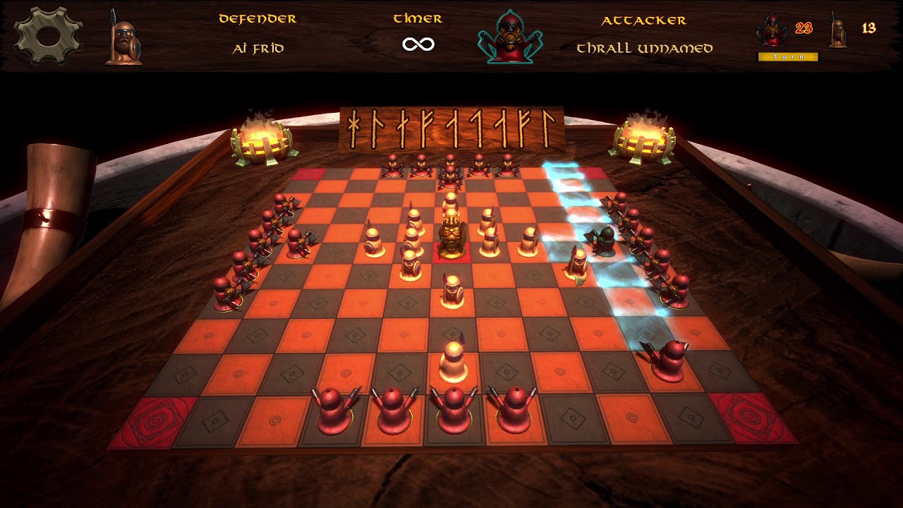 Viking Chess Hnefatafl Gameplay (PC Game) YouTube