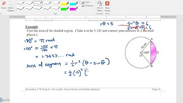 Circular Measure - Area of Segment