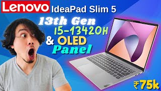 Lenovo IdeaPad Slim 5 i5 13th Gen Laptop Review In Hindi | OLED Panel + 1TB SSD + Backlit KB ₹75k