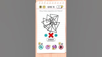 Brain Out Level 72 Challenge!" #relaxingart |How many squares are there?