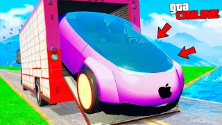 Я НАШЁЛ НОВЫЙ APPLE CAR ИЗ БУДУЩЕГО ! - БИТВА АВТОУГОНЩИКОВ В ГТА 5 ОНЛАЙН