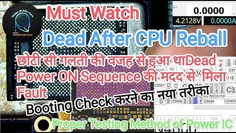 Oneplus 6 Dead after CPU Reball diagnosing according to Power ON Sequence