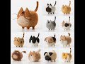 A0170 No Face Cat Dog Animal Wool Needle Felt