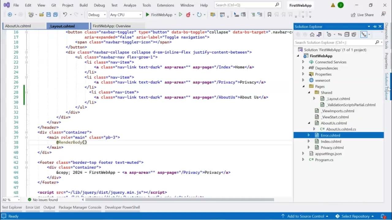 Create asp.net core web application using visual studio 2022 - YouTube