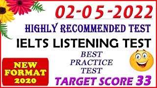 IELTS LISTENING PRACTICE TEST 2022 WITH ANSWERS | 02.05.2022