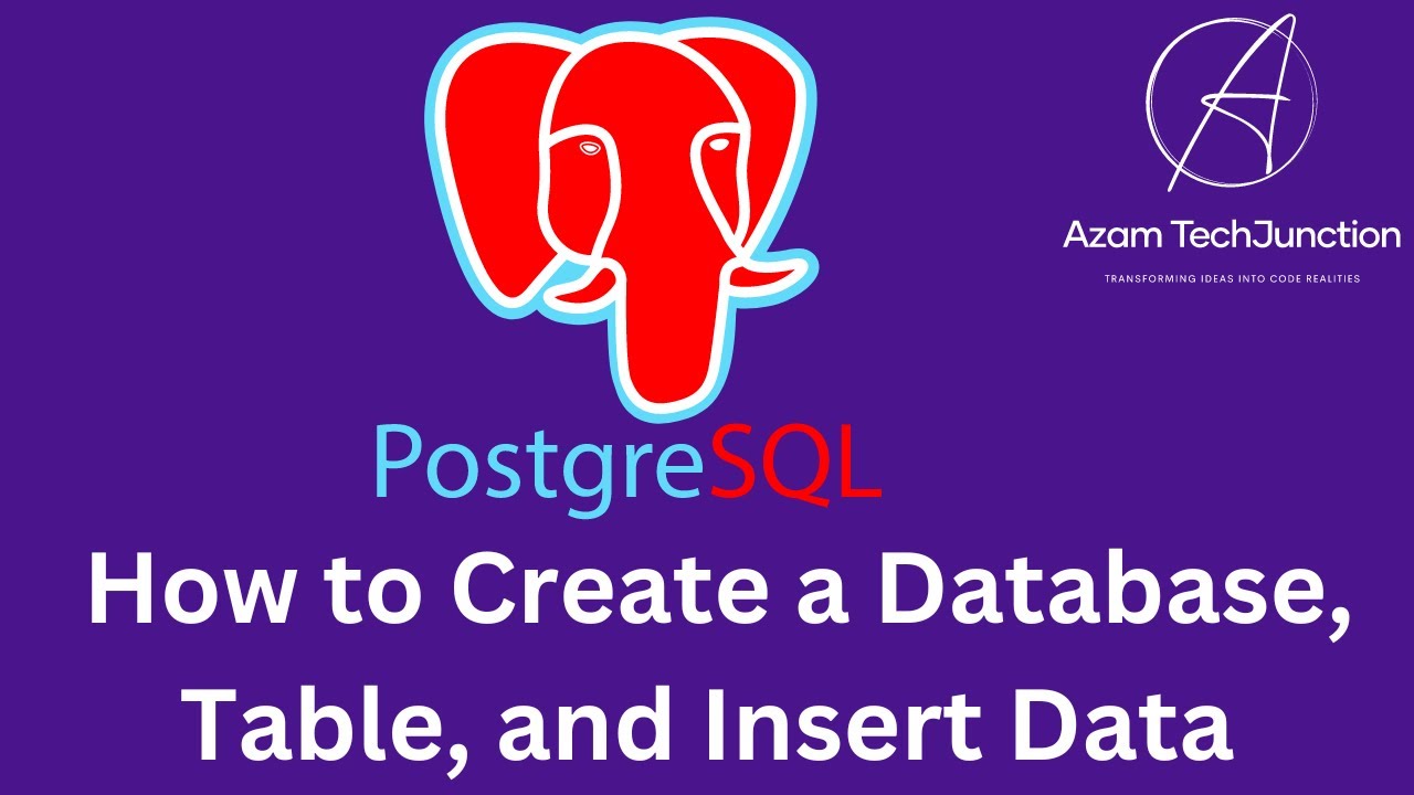 3. How to Create a Database, Table, and Insert Data - YouTube