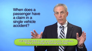 Passenger Can Make a Claim in a Single Vehicle Accident
